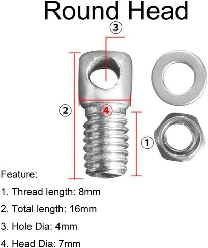 Bicycle 10 pcs of 3 Kinds Cable Regulator Clamp Blot Adjuster Lock Screw Nuts Wire Stop Washer Cable Anchor Bolt for Road Mountain Bike MTB Total 30pcs in Kuwait