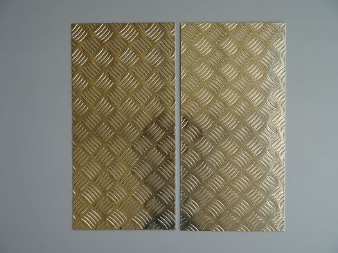 STORMGUARD 18AM034 Checker Plate, Aluminium, 500 x 250 x 2 mm, Set of 2 Piece in Saudi Arabia