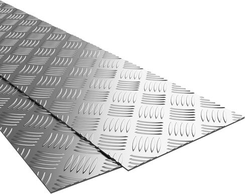 STORMGUARD 18AM034 Checker Plate, Aluminium, 500 x 250 x 2 mm, Set of 2 Piece in Saudi Arabia