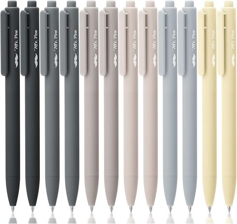 Mr. Pen- Retractable Gel Pens for Journaling, 12 Pack, Assorted Color Ink(Sweet Haze), Fast Dry, Colorful & Soft grip Barrels, Smooth Writing, 0.5mm Fine Point Aesthetic Pens in Kuwait