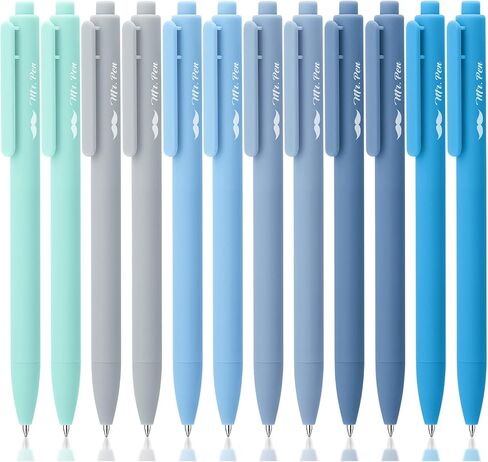 Mr. Pen- Retractable Gel Pens for Journaling, 12 Pack, Assorted Color Ink(Sweet Haze), Fast Dry, Colorful & Soft grip Barrels, Smooth Writing, 0.5mm Fine Point Aesthetic Pens in Kuwait