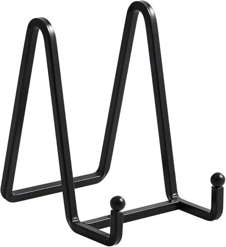 Plate Holder Easel Display Stand - 3 inch Metal Plate Stands for Display - Tabletop Picture Stand - Black Iron Easels for Display Pictures | Photo Frames | Book | Decorative Plates | Plaque - 1 Pack in Kuwait