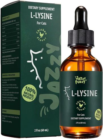 مكمل إل-ليسين للقطط، سائل بنكهة الدجاج، ليسين لدعم مناعة القطط والأنف والجهاز التنفسي، يدعم صحة العين، قطرات ليسين للقطط مع توراين وفيتامينات ب، 60 مل in Kuwait