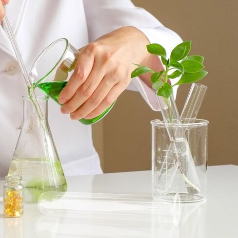 DOITOOL Propagation Tubes : 4pcs Glass Test Tubes for Plants, Flowers, Wall Terrarium, Hydroponic Cuttings for Home Office Wall Decor in Saudi Arabia