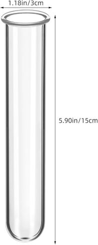 DOITOOL Propagation Tubes : 4pcs Glass Test Tubes for Plants, Flowers, Wall Terrarium, Hydroponic Cuttings for Home Office Wall Decor in Saudi Arabia