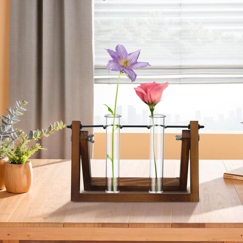 DOITOOL Propagation Tubes : 4pcs Glass Test Tubes for Plants, Flowers, Wall Terrarium, Hydroponic Cuttings for Home Office Wall Decor in Saudi Arabia