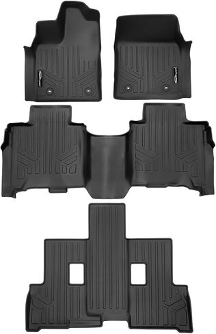 SMARTLINER Custom Fit Floor Mats 3 Row Liner Set for 2012-2022 Toyota Sequoia in Kuwait