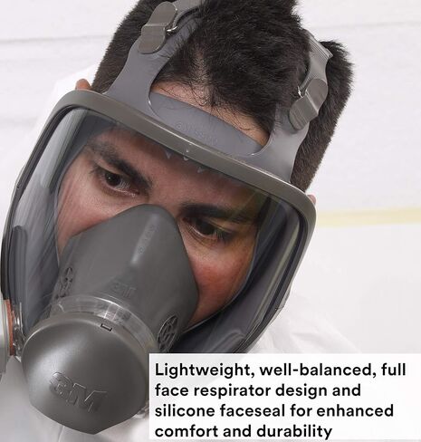 3M Respirator Kit, Full Face 6800, Reusable, Medium, Plus 4 Particulate Filters 2097, P100 for Mold Remediation, Dust, Lead, Asbestos in Kuwait