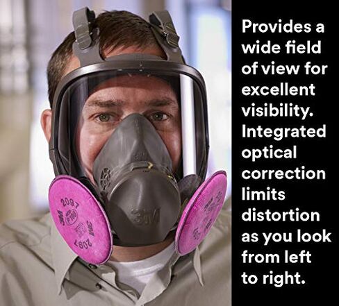 3M Respirator Kit, Full Face 6800, Reusable, Medium, Plus 4 Particulate Filters 2097, P100 for Mold Remediation, Dust, Lead, Asbestos in Kuwait