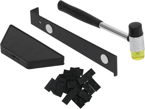 Floor Installation Tools Kit Complete Set with Rubber Hammer Spacers Tapping Block Pull Bar for Laminate Wood Flooring Home Decoration Black in Saudi Arabia
