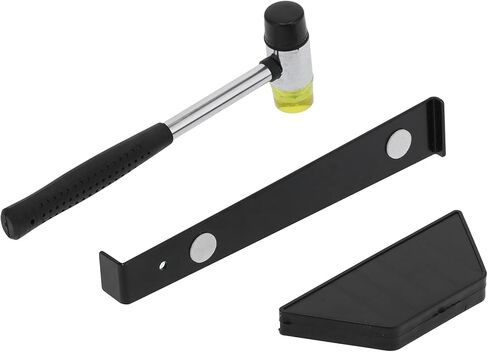 Floor Installation Tools Kit Complete Set with Rubber Hammer Spacers Tapping Block Pull Bar for Laminate Wood Flooring Home Decoration Black in Saudi Arabia