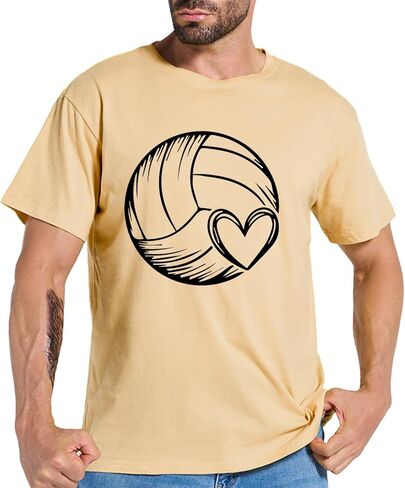 Volleyball Heart Shirt for Men Women Volleyball Mom Shirt Funny Volleyball Heart Graphic Tee Volleyball Lover Gifts in Saudi Arabia