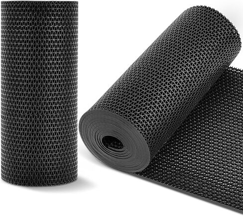12in x 10ft Ground Pool Drainage Mat Non Slip Flooring Mats 0.2'' Thick Walkway Pool Floor Protector Mat Drainage PVC Swimming Bathroom Rubber Cushion for Protecting Lawn(Blue) in Saudi Arabia