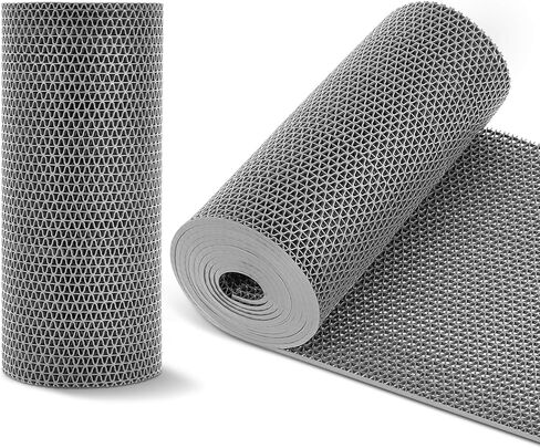 12in x 10ft Ground Pool Drainage Mat Non Slip Flooring Mats 0.2'' Thick Walkway Pool Floor Protector Mat Drainage PVC Swimming Bathroom Rubber Cushion for Protecting Lawn(Blue) in Saudi Arabia