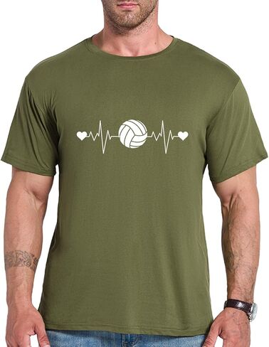 Volleyball Heartbeat Shirt Funny Heartbeat Volleyball Player Gift Ideas T-Shirt Men Women Volleyball Lover T-Shirt in Saudi Arabia