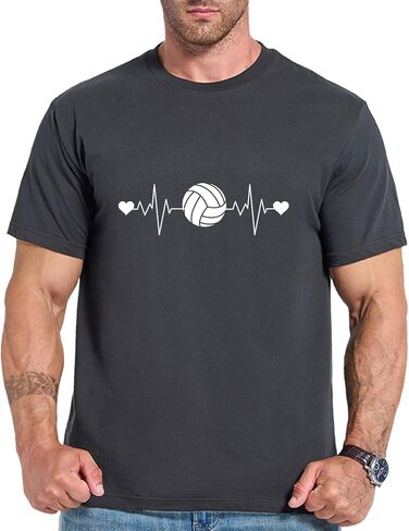 Volleyball Heartbeat Shirt Funny Heartbeat Volleyball Player Gift Ideas T-Shirt Men Women Volleyball Lover T-Shirt in Saudi Arabia