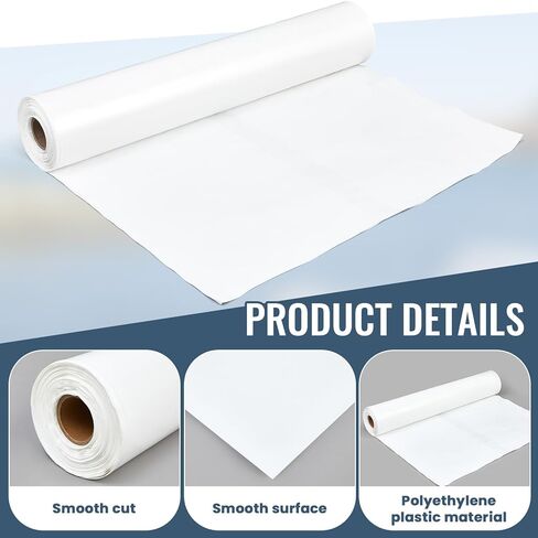 Geyoga 14' x 100' White Boat Shrink Film 7 Mil Thick Polyethylene Plastic Shrink Wrap for Use with Heat Gun Ldpe Marine Wrap Boat Film Plastic Sheeting for Protection and Storage in Saudi Arabia