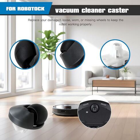 استبدال العجلات الأمامية الجديدة المكونة من قطعتين Wh-EEL مناسب لـ Roborock S7، وS7+، وS7 MaxV Ultra، وQ5، وQ7 Max Series Robot المكانس الكهربائية in Saudi Arabia