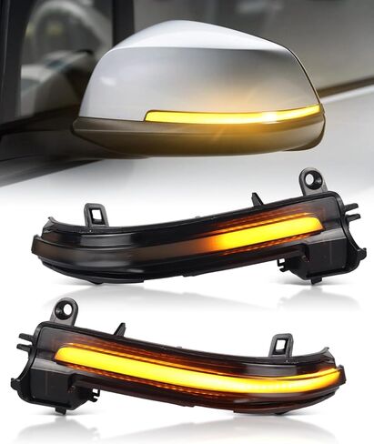 Dynamic LED Side Mirror Sequential Turn Signal Lights for BMW 1 2 3 4 Series F30 F20 F21 F22 F32 F33 E84 X1 i3, Smoked Lens Side Marker Blinkers Mirror Light Indicator Lamp, Pack of 2 in Saudi Arabia