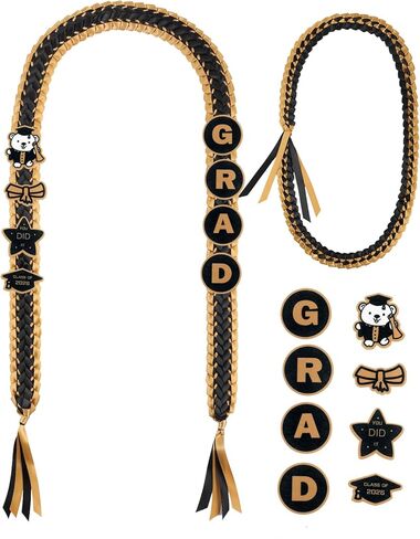 Tftafan 2 قطعة طويلة خريج طويل Leis 70 بوصة التخرج Lei قلادة من 2025 التخرج قلادات مضفر من أجل التخرج من كلية ثانوية ديي ديكورز in Kuwait