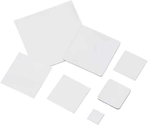 Alumina Ceramic Square Sheet, Machinable Corundum Insulating Cooling Pad White Multiple Sizes(100X100X0.635mm) in Saudi Arabia