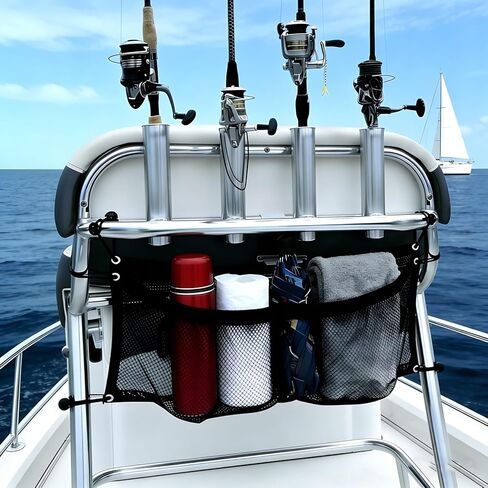 ترقية حقيبة تخزين القوارب، ملحقات تخزين القوارب، منظم تخزين شبكي معلق، ملحقات تخزين السفر للقارب/الشاحنة وسيارات الدفع الرباعي، 6 قطع حلقة مطاطية in Kuwait