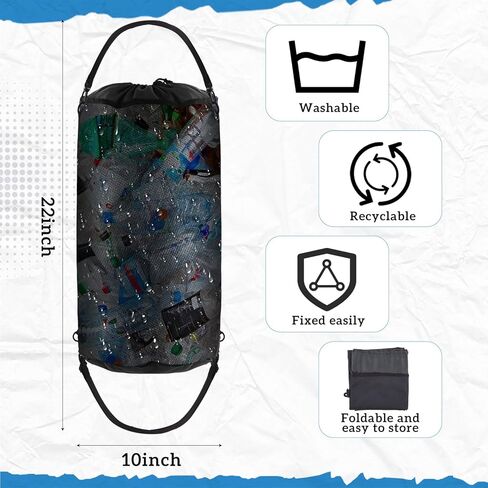 Heavy Duty Leak Resistant Portable Boat Trash Bag Reusable Boat Trash Can Accessories Foldable Garbage Container Waterproof for Sailing Fishing Camping in Saudi Arabia