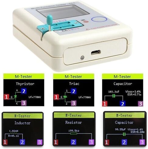 LCR-TC1 Digital Transistor Tester 1.8 Inch TFT Color Display Multi Functional Component Analyzer for Capacitor Resistor Diode MOSFET IGBT JFET Triac Zener Battery Detection in Kuwait