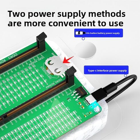 بطاقة اختبار ذاكرة الوصول العشوائي Diydeg DDR5، محلل تشخيصي 4 أنواع DDR5UDMM DDR5RDIMM مع كابل بيانات مؤشر LED، لإصلاح صيانة الكمبيوتر لخادم سطح المكتب in Saudi Arabia