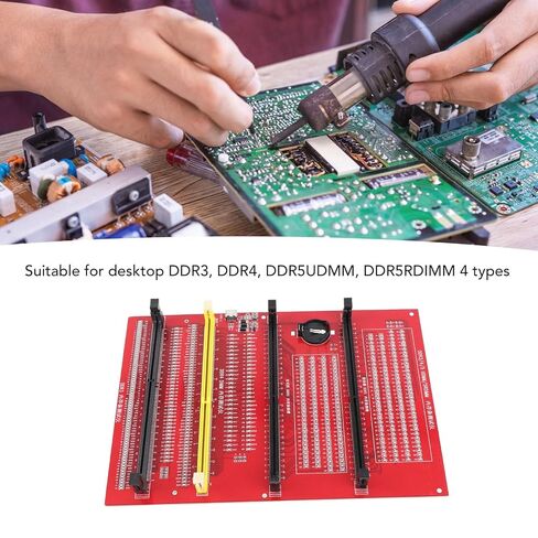 RAM Memory Tester, 4 in 1 Diagnostic Card with LED Indicator for Desktop DDR3, DDR4, DDR5UDIMM, DDR5RDIMM, Dual Power Modes, Fast Charging, Hardware Fault Detection in Saudi Arabia