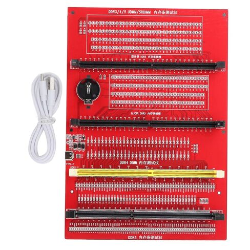 RAM Memory Tester, 4 in 1 Diagnostic Card with LED Indicator for Desktop DDR3, DDR4, DDR5UDIMM, DDR5RDIMM, Dual Power Modes, Fast Charging, Hardware Fault Detection in Saudi Arabia