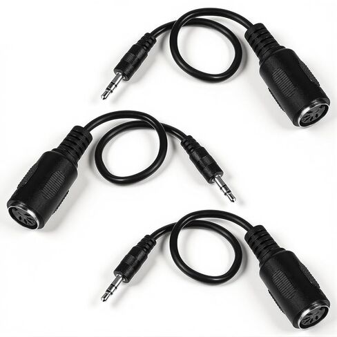 3 Pack of Type-A MIDI to 3.5mm Adapter, 14" MIDI Female to TRS 3.5mm Male Breakout Cable Audio Converter BMIDI-5-35 Type A TRS Male 5-pin DIN Cable Ultra-Small Plugs for Keyboards Synths DAWs in Saudi Arabia