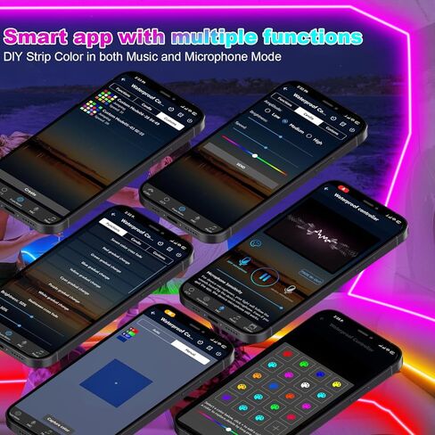 أضواء القارب LED مقاومة للماء، شريط أضواء LED للقارب العائم بطول 40 قدمًا، شريط إضاءة LED بحري، متعدد الألوان 12 فولت RGB LED شرائط خارجية IP67، إضاءة صيد ليلية مع تطبيق وجهاز تحكم عن بعد لباس جون، RV، كاياك in Kuwait