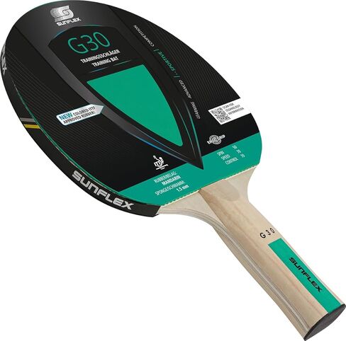 سلسلة مضارب Sunflex Color Comp - مجداف رياضي لتنس الطاولة بألوان مطاطية جديدة معتمدة - معدات اللاعبين المتوسطة إلى المتقدمة - اختيار الأزرق أو الأخضر in Kuwait