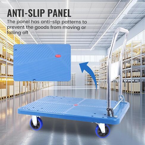 Foldable Push Cart Dolly 660 lbs,Moving Platform Hand Truck,with 360° Swivel Wheels, for Home Garage Workshops, Loading, Storage, Warehouse in Saudi Arabia