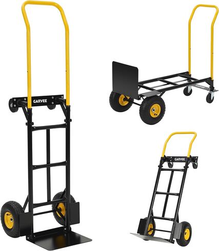 Convertible Hand Truck and Cart, 2 in 1 Utility Dolly Platform Cart with 4 Wheels, 800 LBS Heavy Duty Hand Cart for Moving, Shopping, Luggage, Travel, Office Use in Saudi Arabia