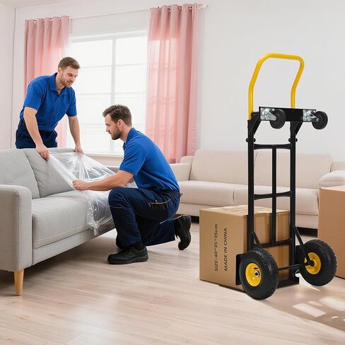 Convertible Hand Truck and Cart, 2 in 1 Utility Dolly Platform Cart with 4 Wheels, 800 LBS Heavy Duty Hand Cart for Moving, Shopping, Luggage, Travel, Office Use in Saudi Arabia