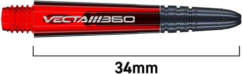 عمود رمي السهام من Winmau - سيقان سهام من البولي كربونات Vecta Blade360 - مجموعة واحدة في كل عبوة (3 أعمدة سهام في المجموع) - ملحقات سهام احترافية - أعمدة قصيرة Blade360 باللونين الأحمر والأسود in Saudi Arabia