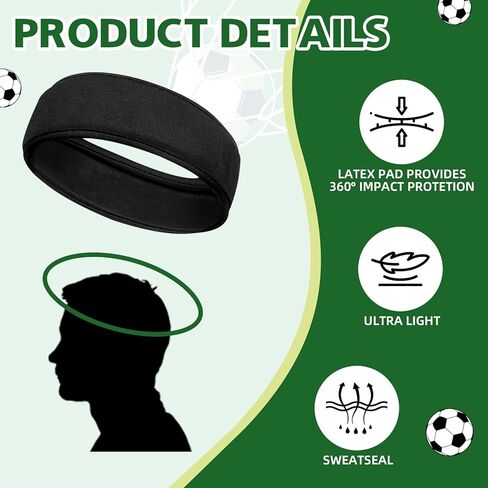 2 Pcs Protective Headgear for Soccer Flag Football Sport Headband with Foam Padded Head Guards Accessories for Women Men Athletic in Saudi Arabia