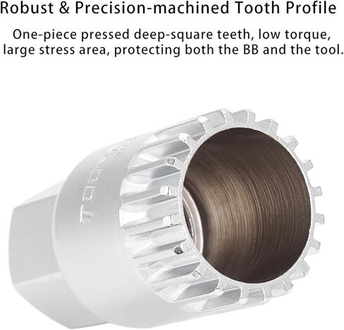 Bottom Bracket Removal Tool Kit, 20-Tooth BB Remover with Anti-Drop Fixing Rod, Compatible with Shimano Octalink, ISIS, Truvativ, Race Face & FSA | 304 Stainless Steel Bike BB Tool in Saudi Arabia