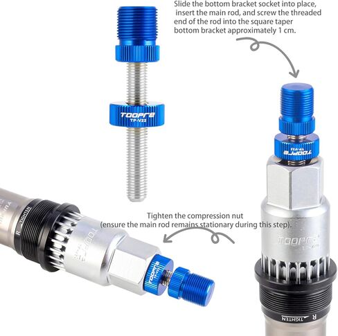 Bottom Bracket Removal Tool Kit, 20-Tooth BB Remover with Anti-Drop Fixing Rod, Compatible with Shimano Octalink, ISIS, Truvativ, Race Face & FSA | 304 Stainless Steel Bike BB Tool in Saudi Arabia