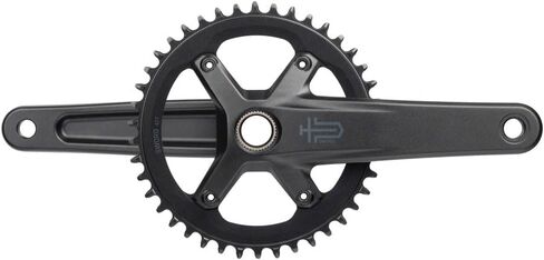 microSHIFT Sword 1x Crankset - 165mm, 10-Speed, 42t, 110 Asym BCD, 24mm Spindle, Black, Gray in Saudi Arabia
