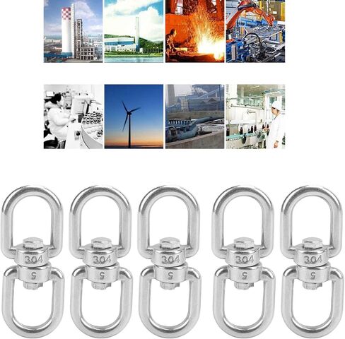 Pack of 5 Hooks M5 Double Ended 304 Stainless Steel Eye to Eye Shackle Connector in Saudi Arabia