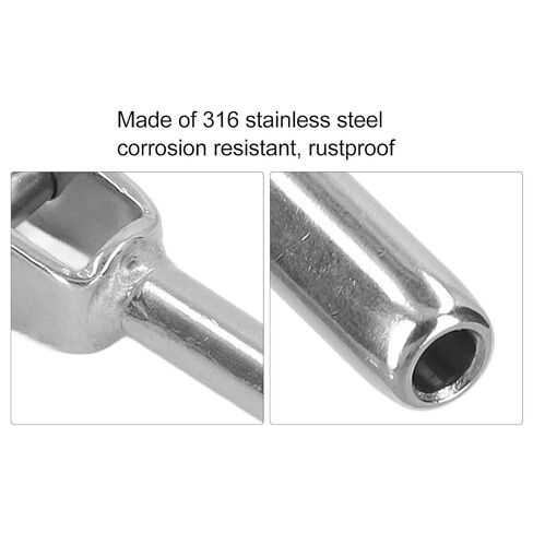 Yinhing Cable Railing System, Deck Railing Kits 316 Stainless Steel 10 Pcs Jaw Swage End Fitting Cable Deck System 3mm Wire Rope Jaw Rigging in Saudi Arabia