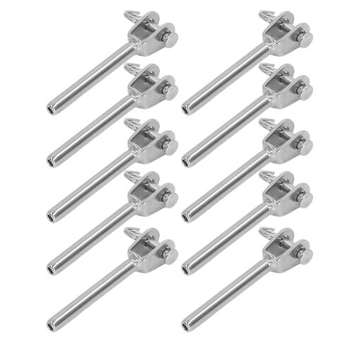 Yinhing Cable Railing System, Deck Railing Kits 316 Stainless Steel 10 Pcs Jaw Swage End Fitting Cable Deck System 3mm Wire Rope Jaw Rigging in Saudi Arabia