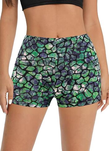 Mocure Women's Gradient Sequin High Pherced Shorts Belly Dance Short Weist Pant Party Club Club Cosplay in Kuwait