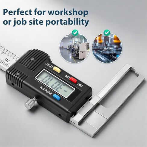 Internal Groove Digital Caliper 150mm/ 6", High-Precision Outer Groove Measuring Tool, LCD Display Stainless Steel Body, Storage Case in Kuwait