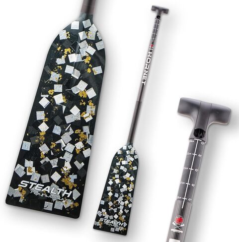Hornet Watersports Dragon Boat Paddle - Stealth Gold - Adjustable Carbon Fiber Dragon Boat Paddle - IDBF Approved in Kuwait
