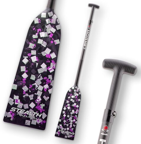 Hornet Watersports Dragon Boat Paddle - Stealth Purple - Adjustable Carbon Fiber Dragon Boat Paddle - IDBF Approved in Saudi Arabia