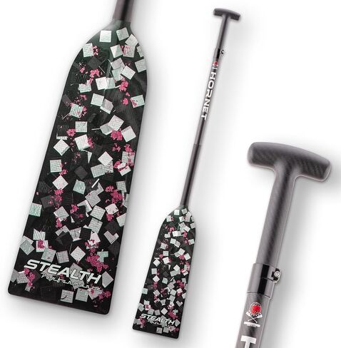 Hornet Watersports Dragon Boat Paddle - Stealth Pink - Adjustable Carbon Fiber Dragon Boat Paddle - IDBF Approved in Saudi Arabia